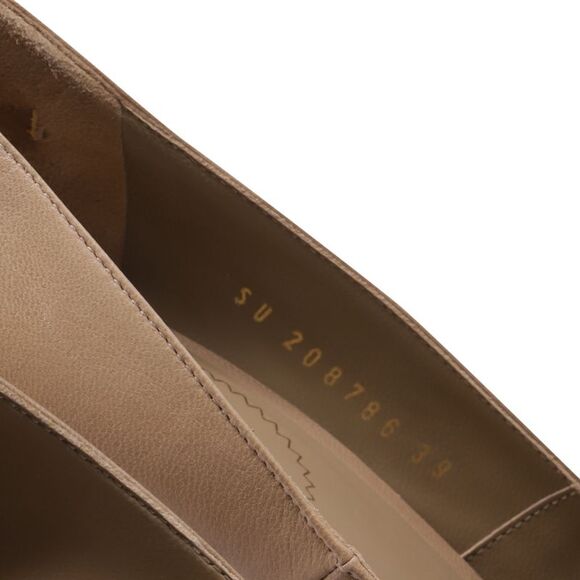 Saint Laurent Tribtoo Platform Pumps in Beige Leather - Picture 9 of 10